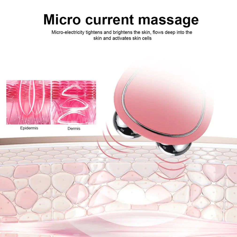 Facial Lifting Microcurrent Roller Face Massager