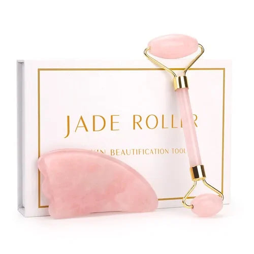 Rose Quartz and Jade Roller Slimming Face Massager