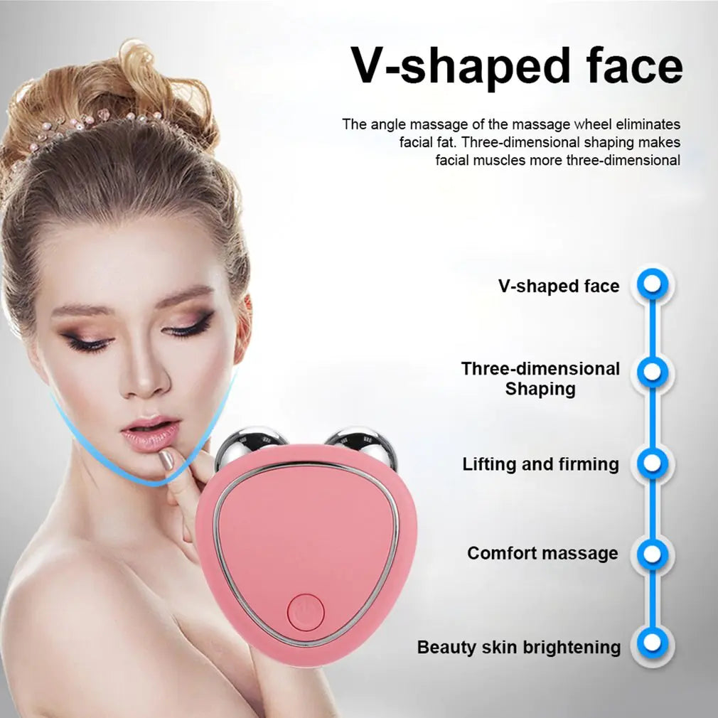 Facial Lifting Microcurrent Roller Face Massager